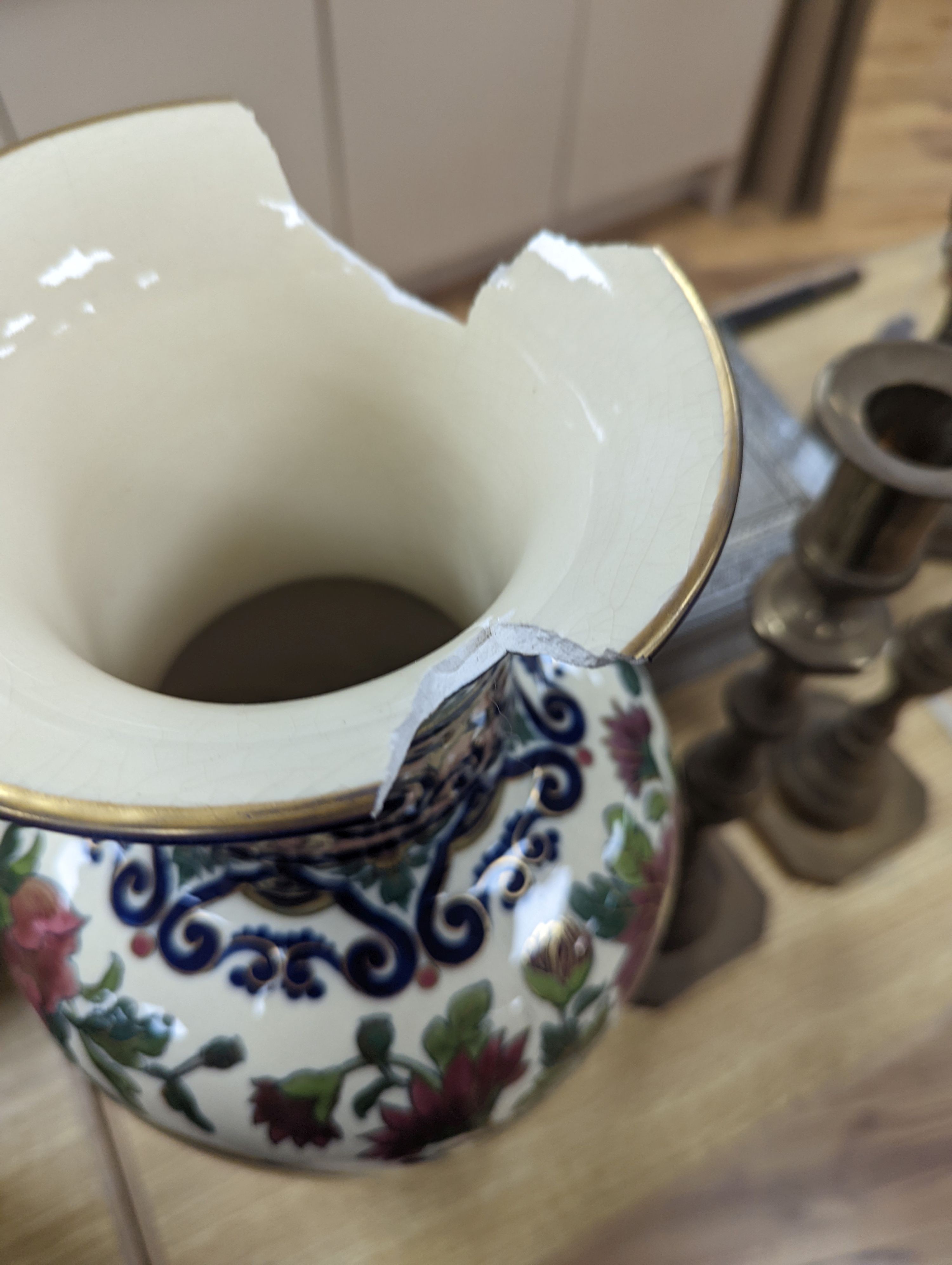 A large pair of Zsolnay Pecs vases - 50.5cm tall